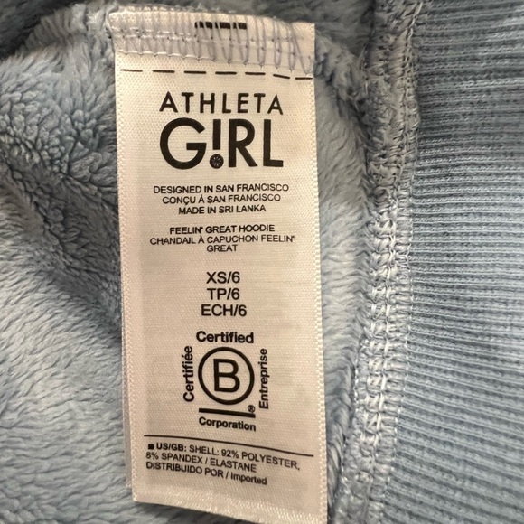 Athleta Feelin’ Great Hoodie Blue 6 - Picture 4 of 5